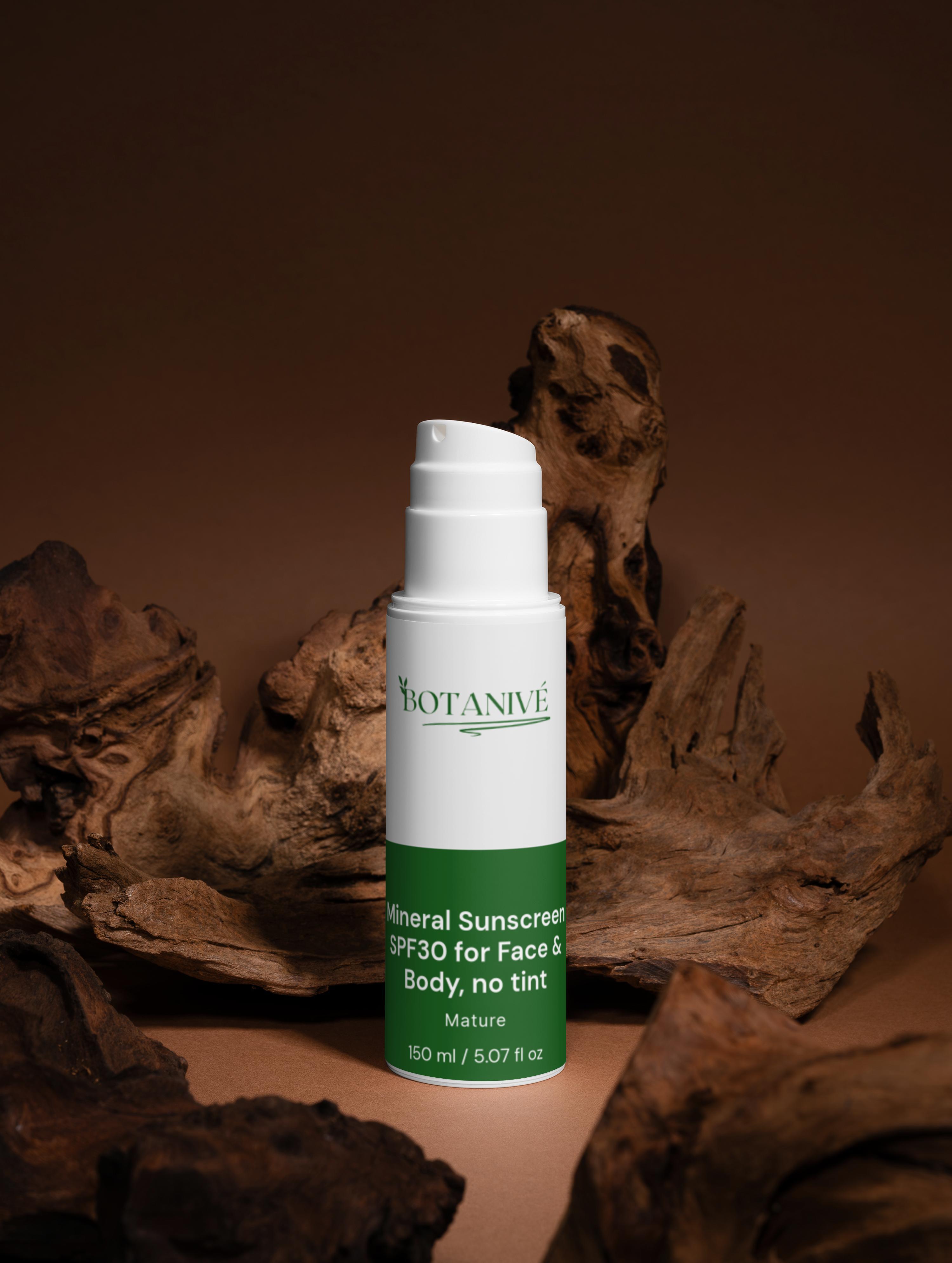Mineral Sunscreen SPF30 for Face & Body, no tint