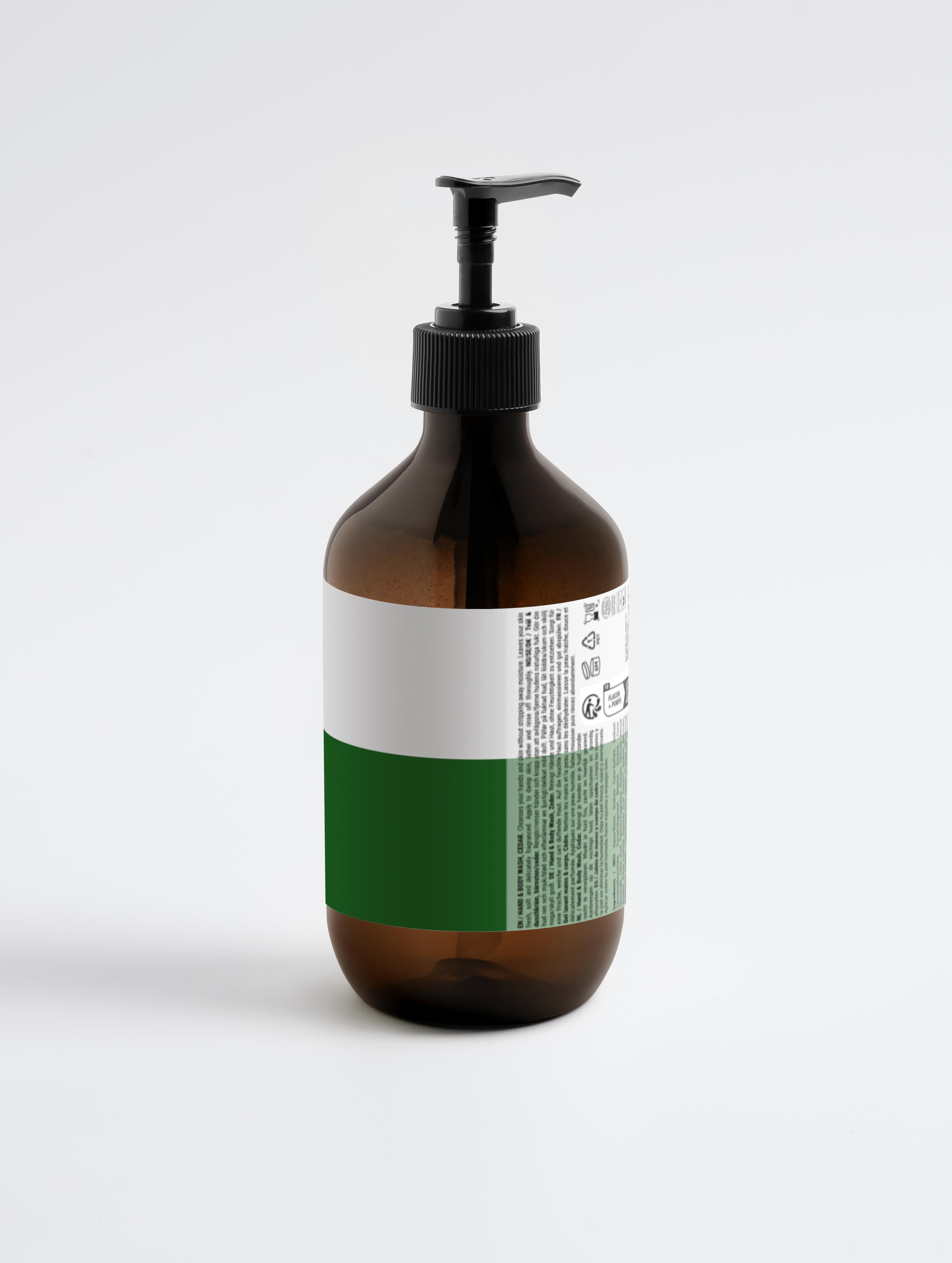 Hand & Body Wash, Peppermint & Dark Cedar
